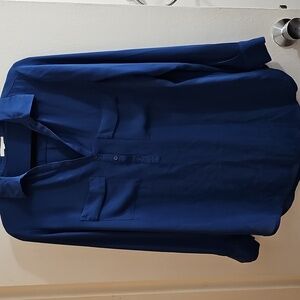 Blue Long Sleeve Blouse